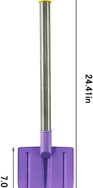 Alternative view of 2 Pack Beach Shovels for Kids, 24.4 Inch Long Sand Shovels Gardening Tools Snow Shovel Sturdy Stainless Steel Handle ABS Plastic Spade for Digging Sand Shoveling Snow Fun Gift Set