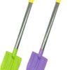 2 Pack Beach Shovels for Kids, 24.4 Inch Long Sand Shovels Gardening Tools Snow Shovel Sturdy Stainless Steel Handle ABS Plastic Spade for Digging Sand Shoveling Snow Fun Gift Set