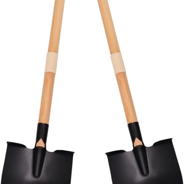 2PCS 27" Kids Shovels, Wood Handle & Metal Head Shovels for Digging Sand, Great for Beach & Garden