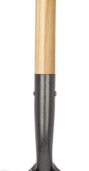 Shovel for Digging, Round Small Shovel with Wooden D-Handle, Metal Garden Shovel for Gardening, 28 Inches