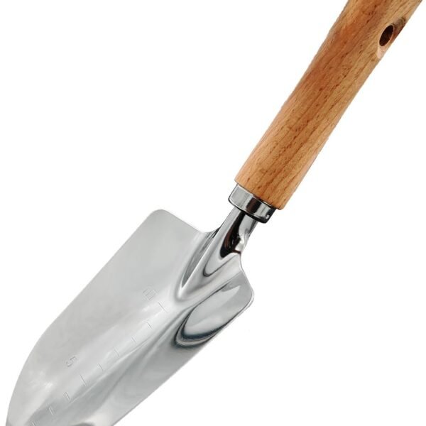 Garden Tool Shovel for Digging Gardening Trowel for Lawn Planting Stainless Steel Spade Wooden Handle Anti Slippery