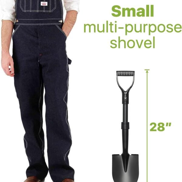 Alternative view of Shovel, Garden Shovel for Digging, 28" Gardening Shovels Heavy Duty with D Handle, Pointed Spade Shovel for Camping, Edging, Beach Sand, Metal Garden Shovel with Fiberglass Shaft, Black