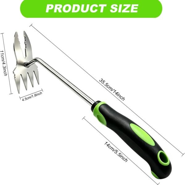 Alternative view of Weed Puller Tool, 2-in-1 Bionic Jaw Garden Weeder, 14 Inch Stainless Steel Hand Held Root Removal Tool for Vegetable Gardening and Backyard Farm Planting