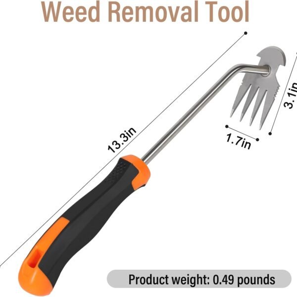 Alternative view of Weed Remover Tool,Portable Garden Weeder Tool,New Gardening Weeding Tools,for Garden Hand Tools for Vegetable Gardening Backyard Farm Planting & Uprooting Weeding Tool (Rubber Handle)
