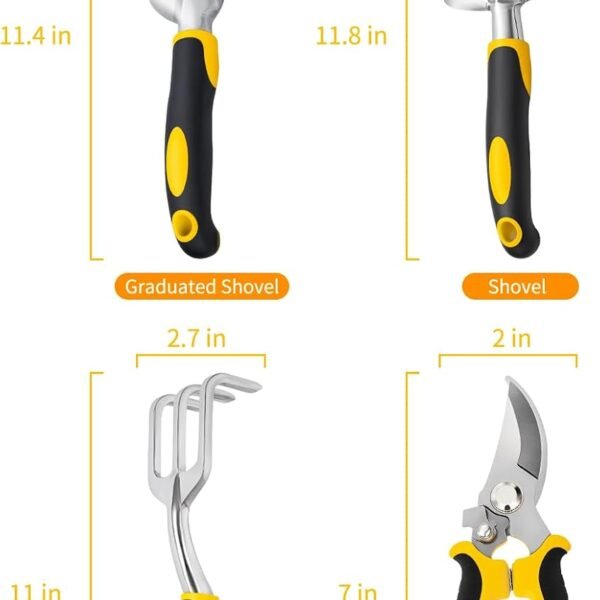 Alternative view of Garden Tool Set 4-Piece,Heavy Duty Aluminum Gardening Tools | Rust-Proof Gardening Hand Tools,With Non-Slip Ergonomic Handle,The Ideal Gift for Garden Enthusiasts.