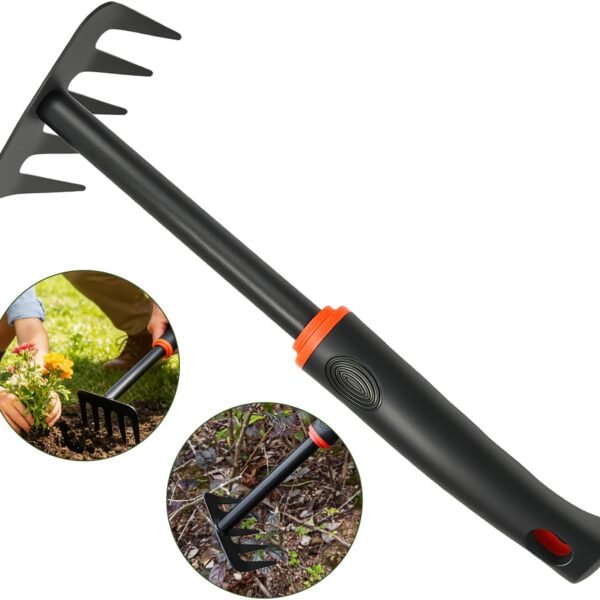 Weed Rake, Small Garden Weeder Rake, Gardening Weeding Tool for Rake for Leaves for Vegetable Gardening Backyard Farm Planting