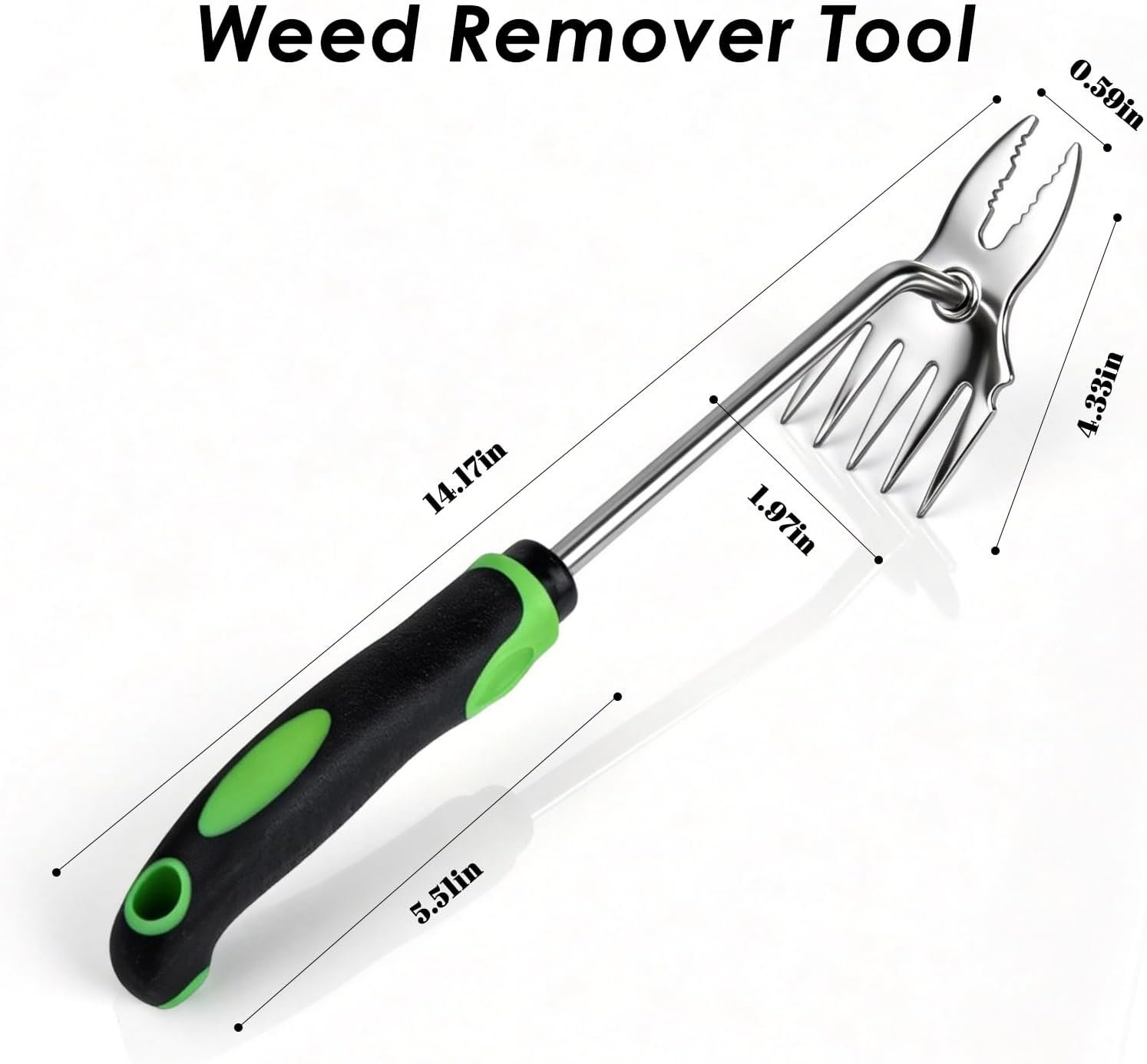 Weed Puller Tool, Weed Puller Hand Weeding Tool, Weeder Tool, Weed Remover Tool for Garden Tools & Gardening Hand Tools, Manual Dandelion Root Remover, Ergonomic Handle for Lawn Yard - Image 2