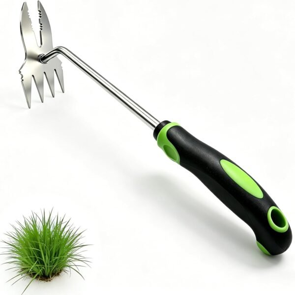 Weed Puller Tool, 2-in-1 Bionic Jaw Garden Weeder, 14 Inch Stainless Steel Hand Held Root Removal Tool for Vegetable Gardening and Backyard Farm Planting