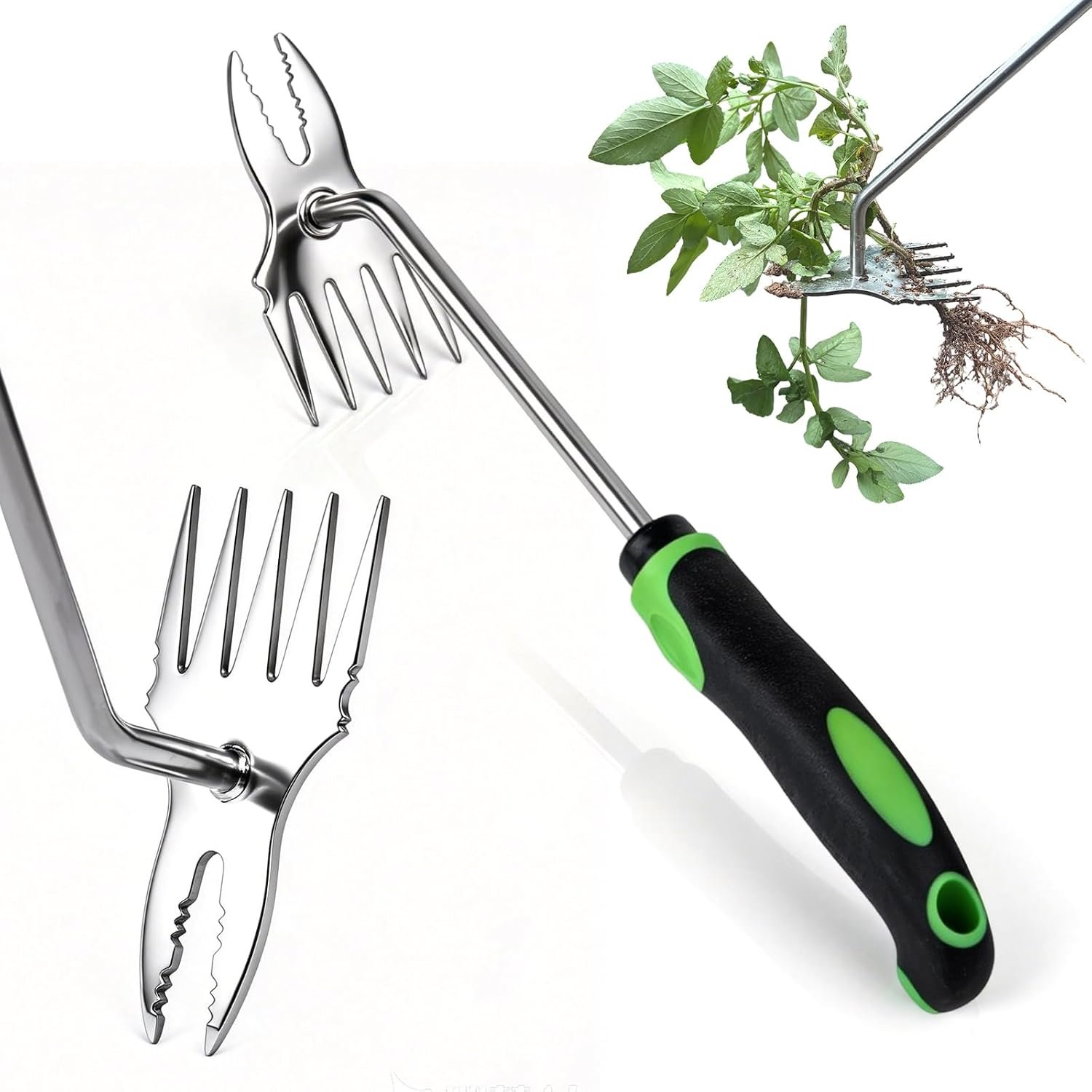 Weed Puller Tool, Weed Puller Hand Weeding Tool, Weeder Tool, Weed Remover Tool for Garden Tools & Gardening Hand Tools, Manual Dandelion Root Remover, Ergonomic Handle for Lawn Yard