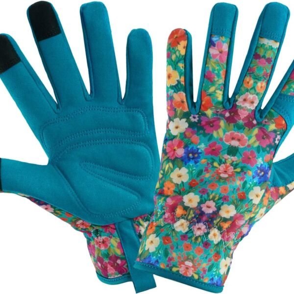 Gardening Gloves for Women, Touchscreen Printed Thorn-Proof | Non-Slip Work Gloves, Ideal Gift for Gardeners, Suitable for Yard Landscaping, Planting & Outdoor Gardening