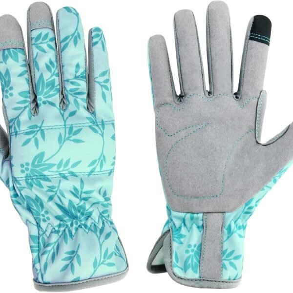 Gardening Gloves for Women, Thorn Proof Garden Gloves Yard Glove | Leather Womens Garden Gloves Puncture Resistant, Touch Screen Working Gloves for Digging, Weeding, Planting Large