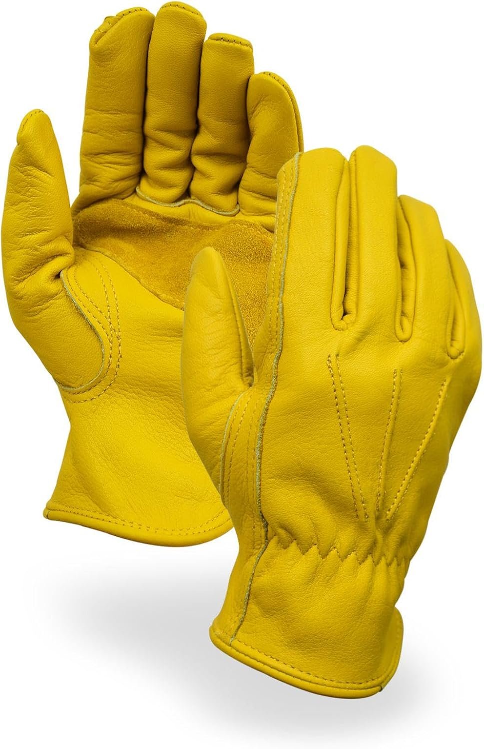 Work Gardening Gloves Outdoor for Men Women Construction Motorcycle Gloves Cut Resistant Reinforced Cowhide Leather