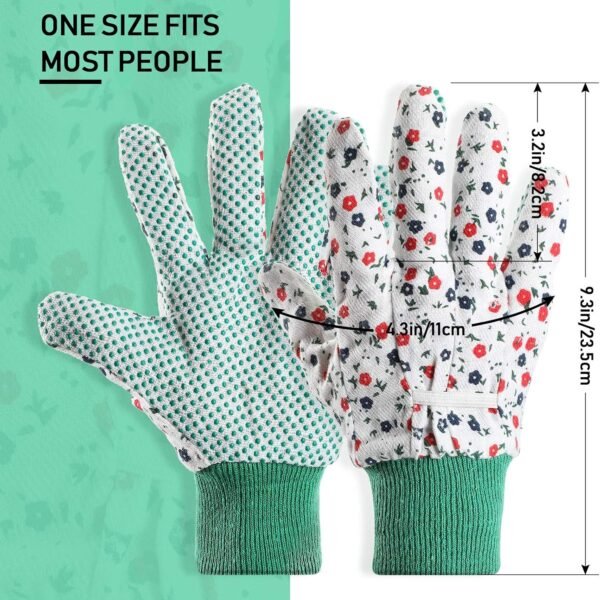Alternative view of 4 Pairs Garden Gloves for Women Floral Gardening Work Gloves Soft Breathable Yard Cleaning, Fishing, Gardening, Weeding, Planting, Watering