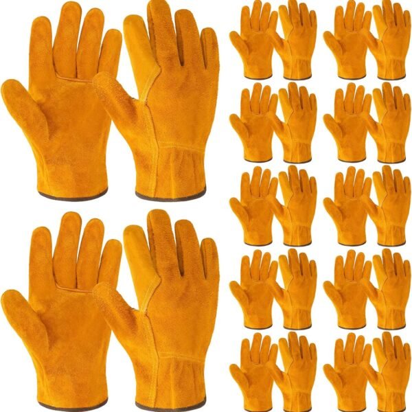 Leather Work Gloves Flexible Grip Gardening Gloves Thorn Proof Cut Resistant Cowhide Construction Glove Men Women