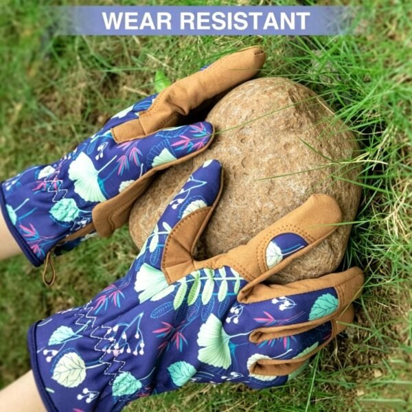 Alternative view of Womens Gardening Weeding Working Gloves, Leather Garden Glove for Women Thorn Proof No Stab for Digging, Planting,Pruning