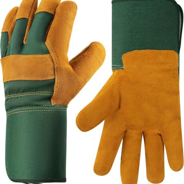 Gardening Gloves, Rose Pruning Gloves for Men & Women, Breathable Cowhide Leather Gauntlet, Best Garden Gifts & Tools for Gardener