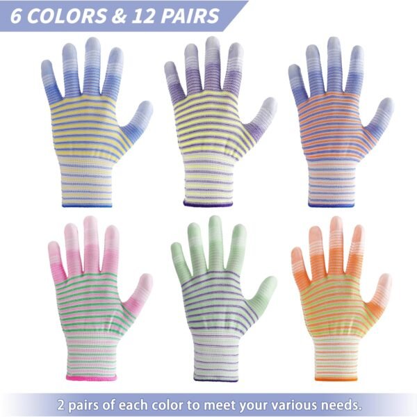 Alternative view of Gardening Gloves for Women - Gardening Gloves 12 Pairs, Breathable Rubber Garden Gloves, Outdoor Protective Working Gloves
