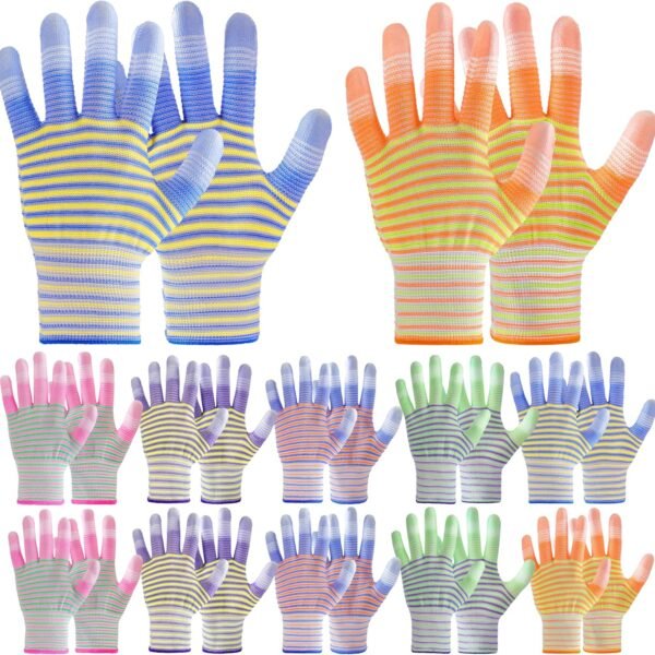 Gardening Gloves for Women - Gardening Gloves 12 Pairs, Breathable Rubber Garden Gloves, Outdoor Protective Working Gloves